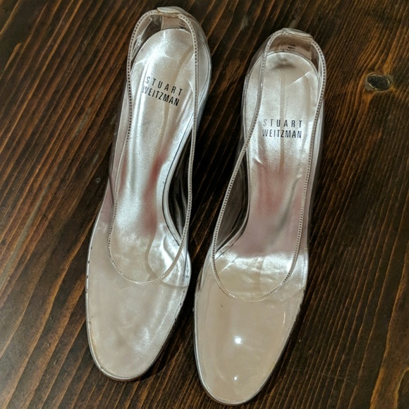 stuart weitzman clear shoes